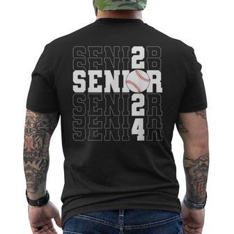 Senior 2024 Class Of 2024 Baseball Graduation 2024 Men's T-shirt Back Print - Seseable