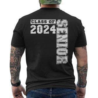 Senior 2024 Class Of 2024 Graduation Or First Day Of School Mens Back Print T-shirt - Thegiftio UK