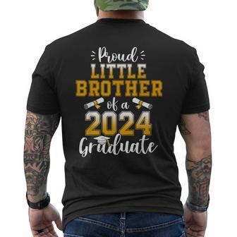 Senior 2024 Proud Little Brother Of A Class Of 2024 Graduate Men's T-shirt Back Print - Seseable