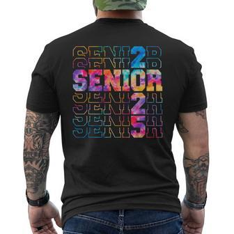 Senior 2025 Class Of 2025 Tie Dye Senior 25 Graduation Men's T-shirt Back Print - Seseable