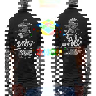 Senior Autism Graduate 2024 Autism Graduation Senior 2024 Men's T-shirt Back Print | Mazezy