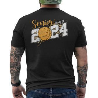 Senior Class Of 2024 Basketball Grad 24 Graduation Men's T-shirt Back Print | Seseable CA