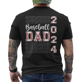 Senior Dad 2024 Class Of 2024 Baseball Dad Graduation 2024 Men's T-shirt Back Print - Monsterry UK