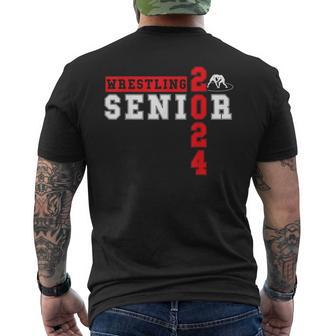 Senior Night Wrestling Graduation Party Idea Senior 2024 Men's T-shirt Back Print | Seseable CA