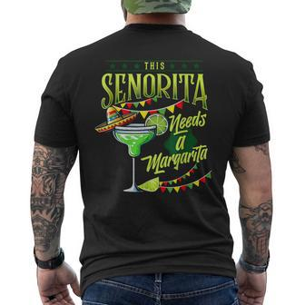 This Senorita Needs A Mexican Cinco De Mayo Women Men's T-shirt Back Print - Seseable