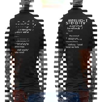 Serendipia Diccionario Definición Palabra Favorita Cuello Camiseta Hombre Estampado Espalda - Regaloses