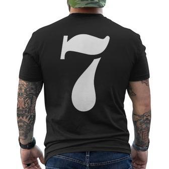 Seven Number 7 Numbered Men's T-shirt Back Print - Monsterry UK
