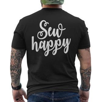 Sewing And Quilting Sew Happy Seamstress Men's T-shirt Back Print - Monsterry AU