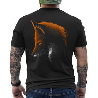 Shadow Face Fox Beautiful Animal Wild Men's T-shirt Back Print - Monsterry