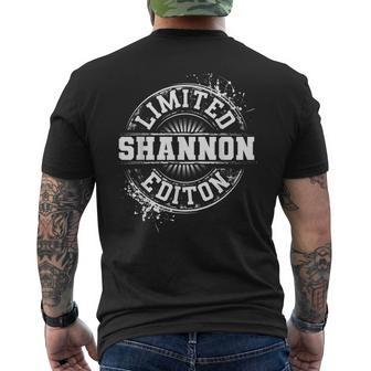 Shannon Surname Family Tree Birthday Reunion Idea Men's T-shirt Back Print - Seseable
