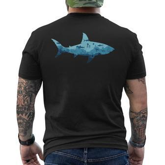 Shark Lover Ocean Animal Marine Biology Men's T-shirt Back Print - Monsterry