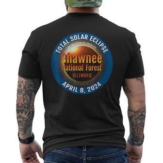 Shawnee Forest Illinois Il Total Solar Eclipse 2024 3 Men's T-shirt Back Print - Monsterry