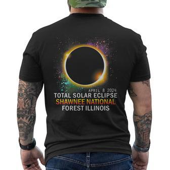 Shawnee National Forest Illinois Total Solar Eclipse 2024 Men's T-shirt Back Print - Monsterry