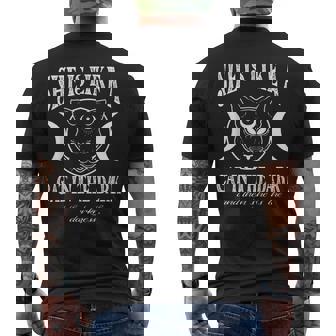 She Is Like A Cat In The Dark Vintage Witchy Cat Rock Goth Men's T-shirt Back Print - Seseable
