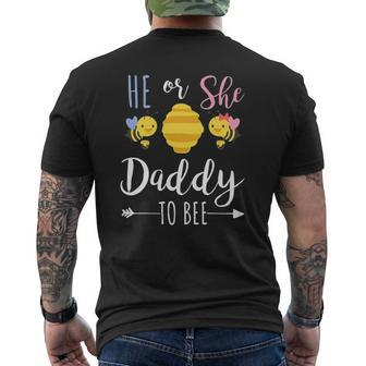 He Or She Daddy To Bee Expecting Father Mens Back Print T-shirt | Mazezy