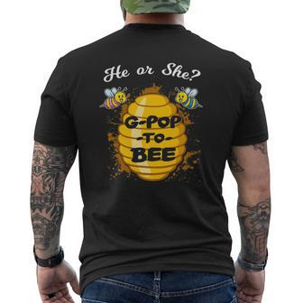 He Or She G-Pop To Bee Gender Baby Reveal Announcement Party Mens Back Print T-shirt | Mazezy