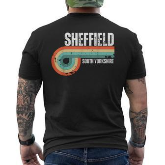 Sheffield South Yorkshire Retro City Vintage Souvenir Men's T-shirt Back Print - Monsterry