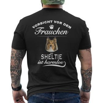 Sheltie S -Orsichtor Dem Frauchen Sheltie T-Shirt mit Rückendruck - Seseable