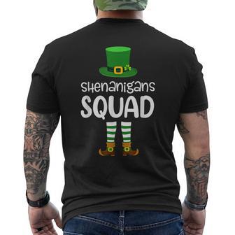 Shenanigan Squad Irish Leprechaun St Patrick's Day Men's T-shirt Back Print - Monsterry