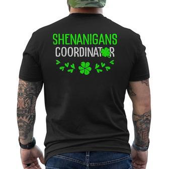 Shenanigans Coordinator Saint Irish Pats St Patrick's Day Men's T-shirt Back Print - Monsterry UK