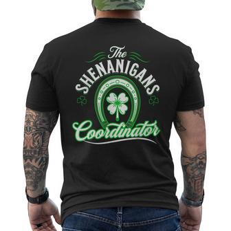 The Shenanigans Coordinator St Patrick's Day Men's T-shirt Back Print - Seseable