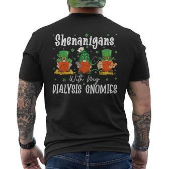 Shenanigans With My Dialysis Gnomies St Patrick's Day Party Men's T-shirt Back Print | Mazezy AU