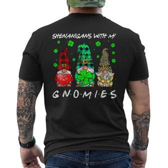 Shenanigans With My Gnomies Shamrock St Patrick's Day Gnome Mens Back Print T-shirt - Thegiftio