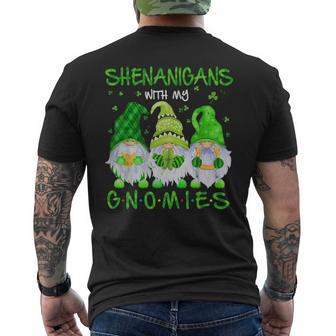 Shenanigans With My Gnomies St Patrick's Day Gnome Lover Men's T-shirt Back Print - Seseable