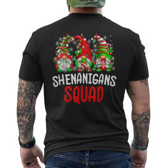 Shenanigans Squad Gnomes Lights Christmas Pajamas Matching V4 Mens Back Print T-shirt - Thegiftio UK