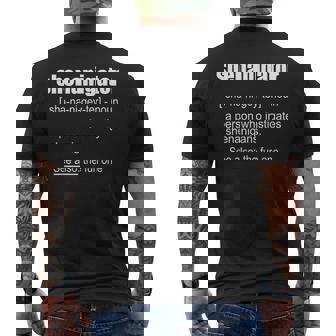 Shenanigator Definition Saint Patrick Day Men's T-shirt Back Print - Monsterry