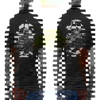 Sherman M4 World War 2 Army Tank Vintage Tank A Military Boy Men's T-shirt Back Print - Thegiftio UK