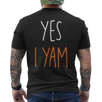 She's My Sweet Potato Yes I Yam Set Couples Thanksgiving Men's T-shirt Back Print - Seseable