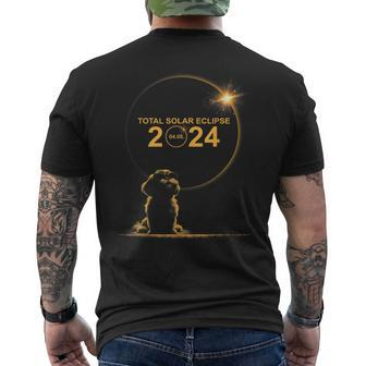 Shih Tzu Dog 04 08 24 Total Solar Eclipse 2024 Boys Girls Men's T-shirt Back Print | Mazezy