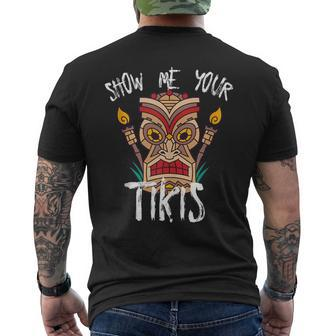 Show Me Your Tikis Angry Tiki Hawaiian Men's T-shirt Back Print - Monsterry DE