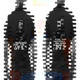 Show Us Your Tritts Portrait Art Mens Back Print T-shirt - Thegiftio
