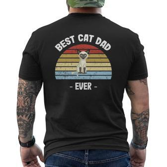 Siamese Cat Dad Ever Mens Back Print T-shirt | Mazezy