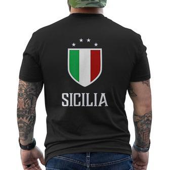 Sicilia Italy Italian Italia Mens Back Print T-shirt - Thegiftio UK
