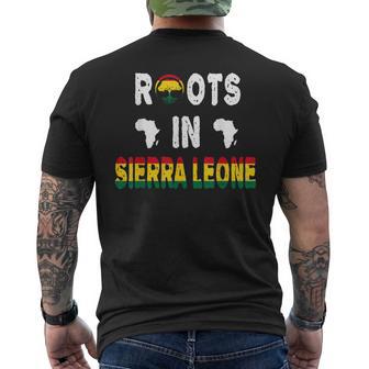 Sierra Leone African Diaspora Ancestry Dna Roots Africa Map Men's T-shirt Back Print - Monsterry