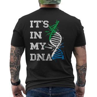 Sierra Leone It's In My Dna Siera Leonean Roots Flag Men's T-shirt Back Print - Monsterry AU