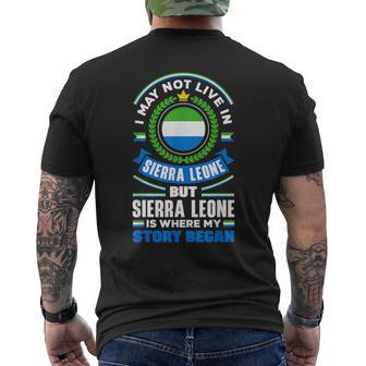 Sierra Leonean Sierre Leone Sierra Leonean Flag Quote Men's T-shirt Back Print - Monsterry CA