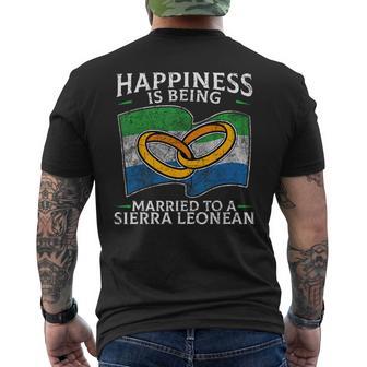 Sierra Leonean Wedding Sierra Leone Roots Flag Salone Couple Men's T-shirt Back Print - Monsterry AU