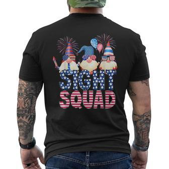 Sight Squad 4Th Of July American Flag Sunglasses Gnomes Men's T-shirt Back Print - Seseable