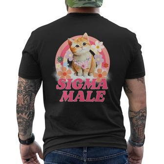 Sigma Male Cat Kitten Men's T-shirt Back Print - Seseable