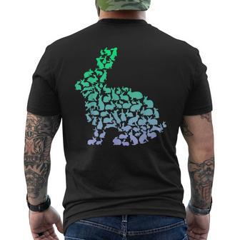 Silhouette Bunny For Rabbit Lover Boys Rabbit Men's T-shirt Back Print - Monsterry CA