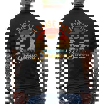 Silhouette De Poulet Des Années 70 « I Raise Tiny Dinosaurs »Intage Rétro T-shirt imprimé au dos - Cadeauxyz