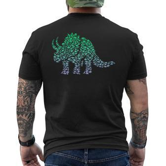 Silhouette Icon Stegosauras Dinosaur Boys Stegosauras Men's T-shirt Back Print - Monsterry
