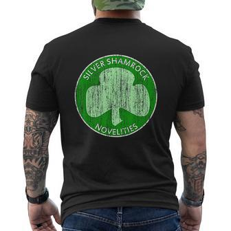 Silver Shamrock Mens Back Print T-shirt - Thegiftio UK