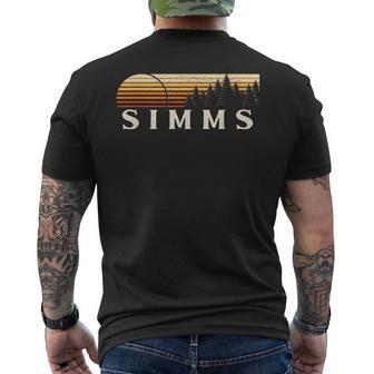 Simms Tx Vintage Evergreen Sunset Eighties Retro Men's T-shirt Back Print - Monsterry UK