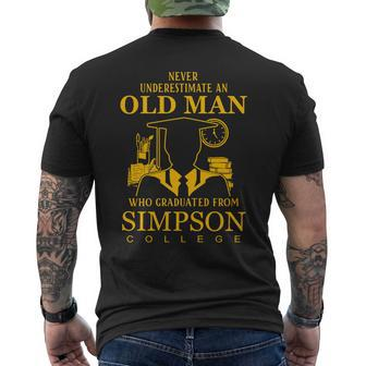 Simpson College Mens Back Print T-shirt - Thegiftio UK