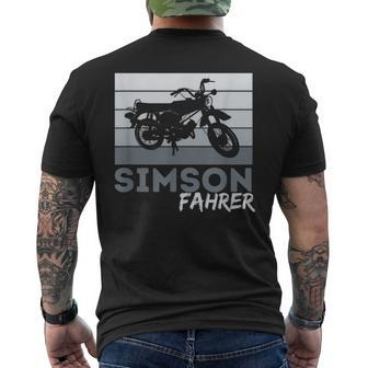 Simson Driver Ddr Moped Two Stroke S51 Vintage T-Shirt mit Rückendruck - Seseable